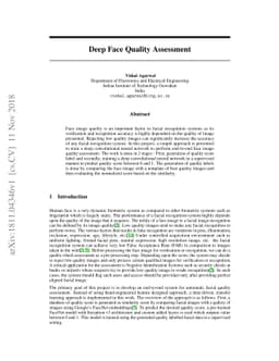 Deep Face Quality Assessment