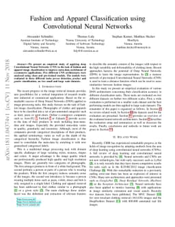 Fashion and Apparel Classification using Convolutional Neural Networks