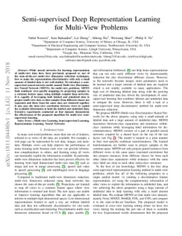 Semi-supervised Deep Representation Learning for Multi-View Problems