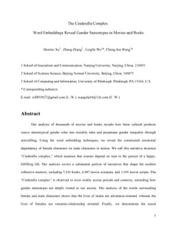 The Cinderella Complex: Word Embeddings Reveal Gender Stereotypes in
  Movies and Books