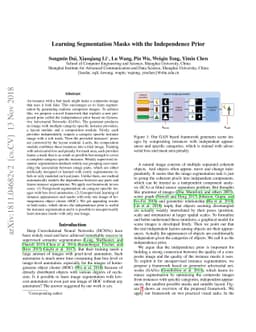 Learning Segmentation Masks with the Independence Prior