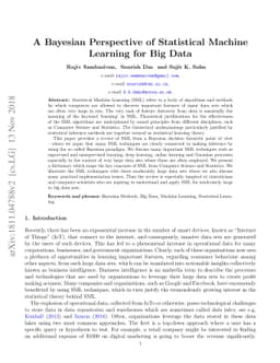 A Bayesian Perspective of Statistical Machine Learning for Big Data
