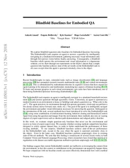 Blindfold Baselines for Embodied QA
