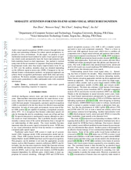 Modality Attention for End-to-End Audio-visual Speech Recognition