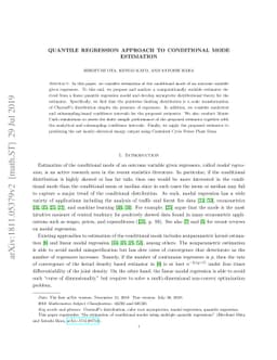 Quantile regression approach to conditional mode estimation