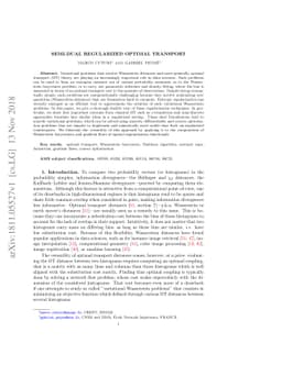 Semi-dual Regularized Optimal Transport