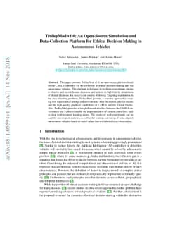 TrolleyMod v1.0: An Open-Source Simulation and Data-Collection Platform
  for Ethical Decision Making in Autonomous Vehicles