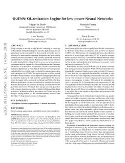 QUENN: QUantization Engine for low-power Neural Networks