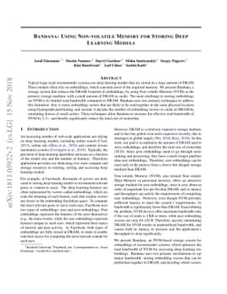 Bandana: Using Non-volatile Memory for Storing Deep Learning Models