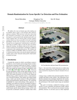 Domain Randomization for Scene-Specific Car Detection and Pose
  Estimation