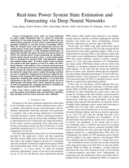 Real-time Power System State Estimation and Forecasting via Deep Neural
  Networks