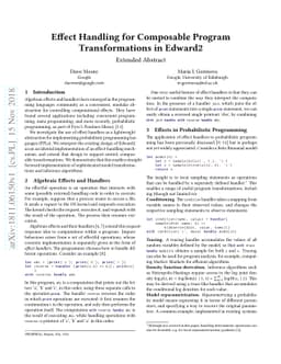 Effect Handling for Composable Program Transformations in Edward2