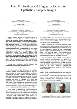 Face Verification and Forgery Detection for Ophthalmic Surgery Images