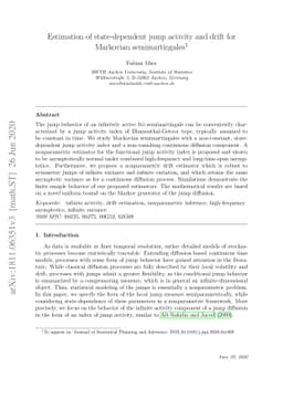 Estimation of state-dependent jump activity and drift for Markovian
  semimartingales