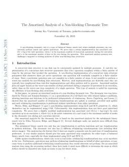 The Amortized Analysis of a Non-blocking Chromatic Tree