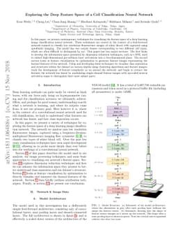 Exploring the Deep Feature Space of a Cell Classification Neural Network