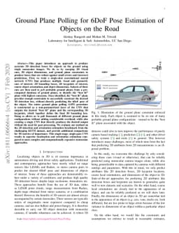 Ground Plane Polling for 6DoF Pose Estimation of Objects on the Road