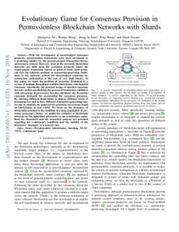 Evolutionary Game for Consensus Provision in Permissionless Blockchain
  Networks with Shard