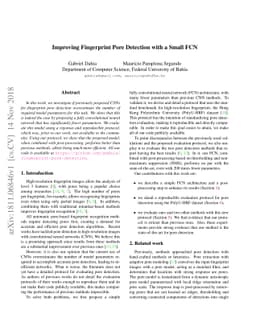 Improving Fingerprint Pore Detection with a Small FCN