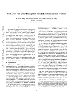 Cost-Aware Fine-Grained Recognition for IoTs Based on Sequential
  Fixations