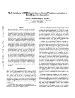 Mode Variational LSTM Robust to Unseen Modes of Variation: Application
  to Facial Expression Recognition