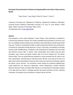Synergistic Drug Combination Prediction by Integrating Multi-omics Data
  in Deep Learning Models