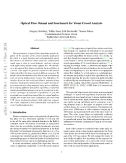 Optical Flow Dataset and Benchmark for Visual Crowd Analysis