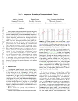 RePr: Improved Training of Convolutional Filters