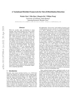 A Variational Dirichlet Framework for Out-of-Distribution Detection