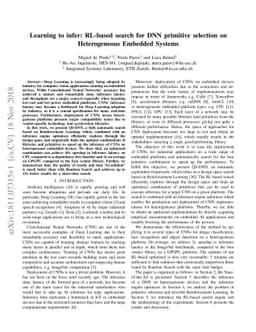 Learning to infer: RL-based search for DNN primitive selection on
  Heterogeneous Embedded Systems