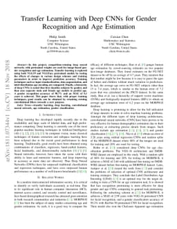 Transfer Learning with Deep CNNs for Gender Recognition and Age
  Estimation