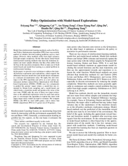 Policy Optimization with Model-based Explorations