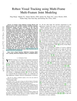 Robust Visual Tracking using Multi-Frame Multi-Feature Joint Modeling