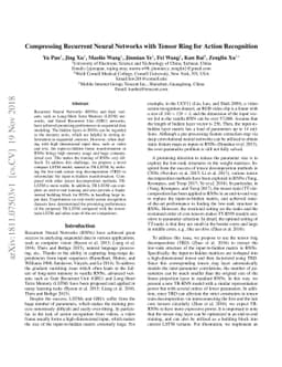 Compressing Recurrent Neural Networks with Tensor Ring for Action
  Recognition