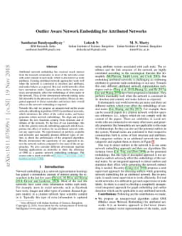 Outlier Aware Network Embedding for Attributed Networks