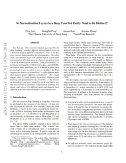 Do Normalization Layers in a Deep ConvNet Really Need to Be Distinct?