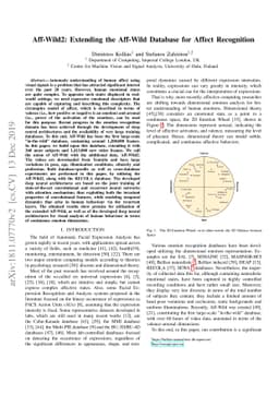 Aff-Wild2: Extending the Aff-Wild Database for Affect Recognition