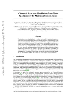 Chemical Structure Elucidation from Mass Spectrometry by Matching
  Substructures