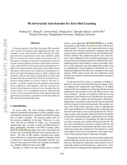 Bi-Adversarial Auto-Encoder for Zero-Shot Learning