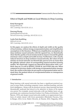 Effect of Depth and Width on Local Minima in Deep Learning
