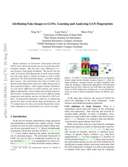 Attributing Fake Images to GANs: Learning and Analyzing GAN Fingerprints