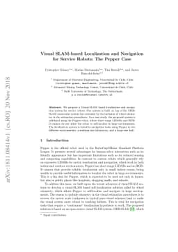 Visual SLAM-based Localization and Navigation for Service Robots: The
  Pepper Case