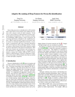 Adaptive Re-ranking of Deep Feature for Person Re-identification