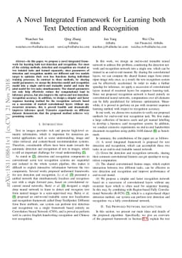 A Novel Integrated Framework for Learning both Text Detection and
  Recognition