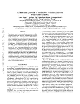 An Efficient Approach to Informative Feature Extraction from Multimodal
  Data
