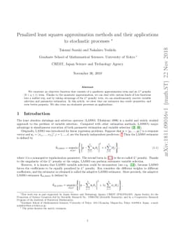 Penalized least squares approximation methods and their applications to
  stochastic processes