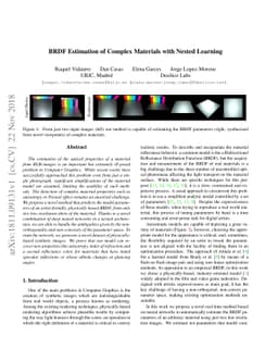 BRDF Estimation of Complex Materials with Nested Learning