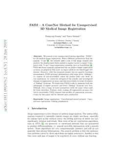 FAIM -- A ConvNet Method for Unsupervised 3D Medical Image Registration