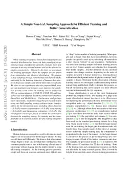 A Simple Non-i.i.d. Sampling Approach for Efficient Training and Better
  Generalization