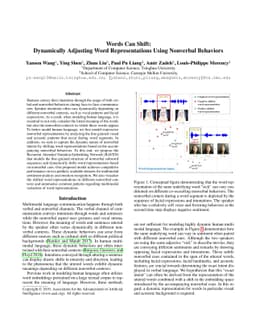 Words Can Shift: Dynamically Adjusting Word Representations Using
  Nonverbal Behaviors